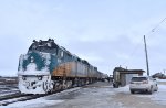 VIA Rail Train # 693 after having arrived from Wpeg 